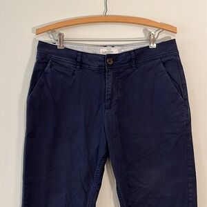 FAT FACE Women’s 6 Farnham Chino Crop Pants Trousers Navy Blue EUC